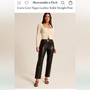 Abercrombie Straight Vegan Leather Pants